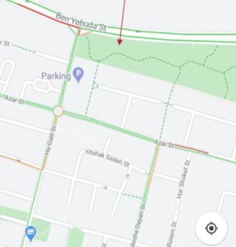 Map of Kfar Saba park